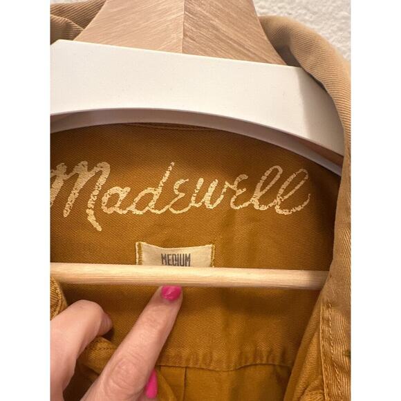 Madewell Brown Long Sleeve Cropped Button Down Blouse - Picture 4 of 9